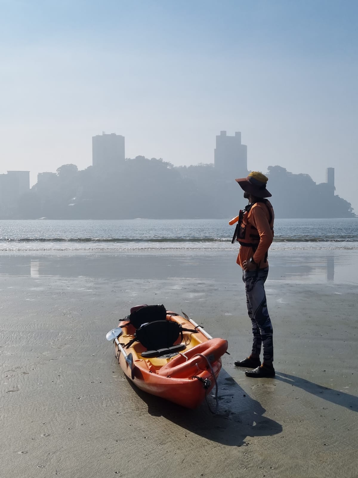 Travessia de Caiaque Praia de Paranapuã - São Vicente SP