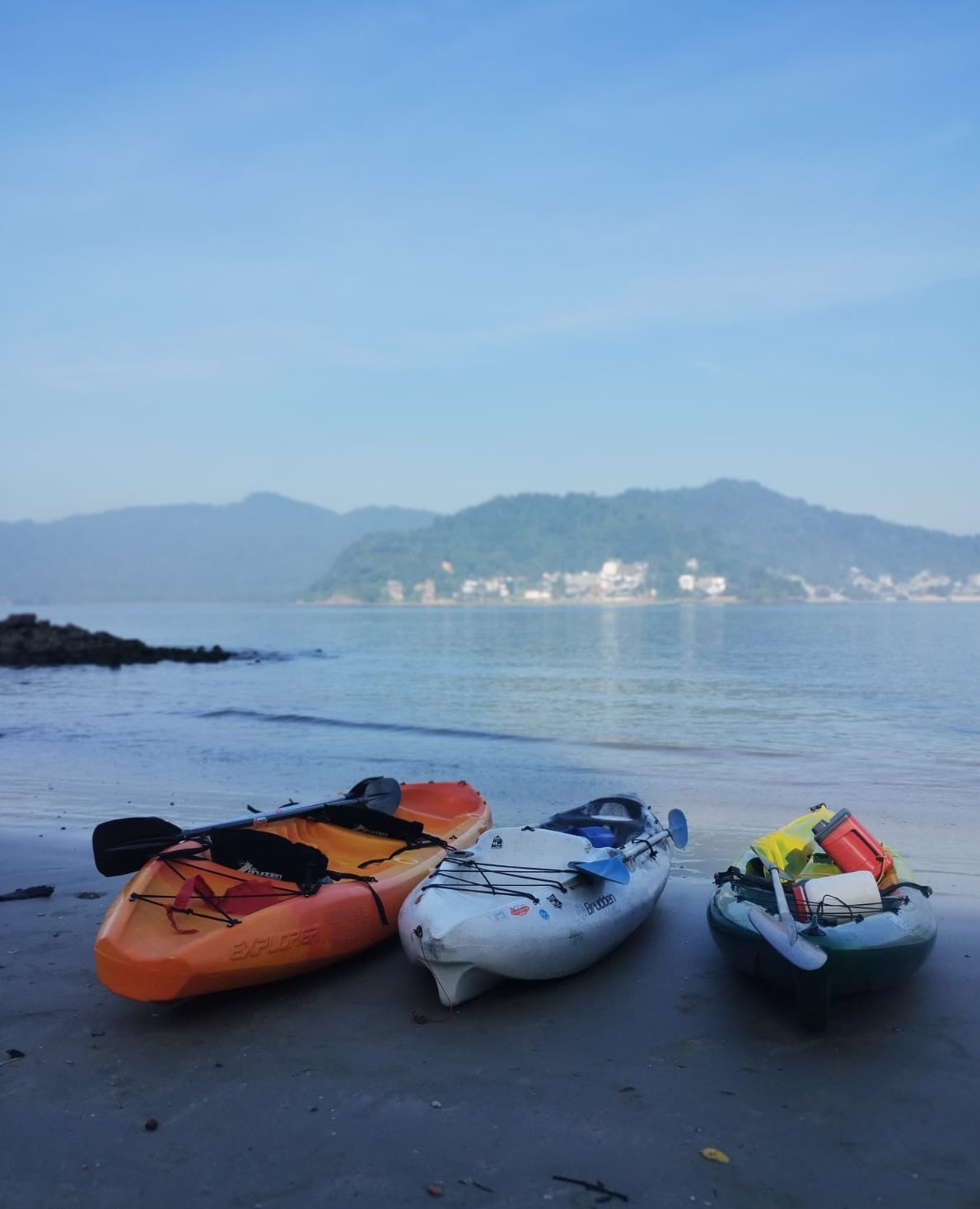 Travessia de Caiaque Praia de Paranapuã - São Vicente SP